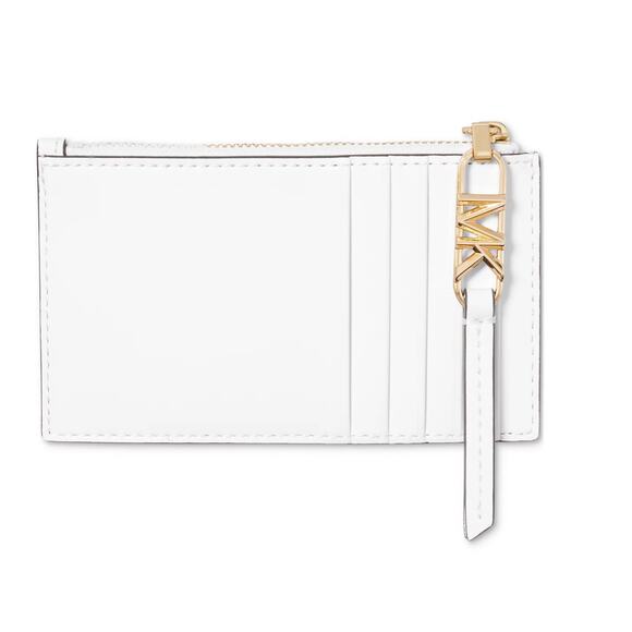 RETAIL $98 MICHAEL KORS Empire Small Zip Card Case*White*BRAND-NEW w/Tags - Picture 2 of 3